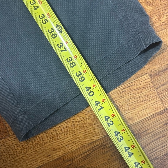 Eileen Fisher Pull On Straight Wide Leg Green Grey Trouser Pants M Minimalist - Picture 8 of 14